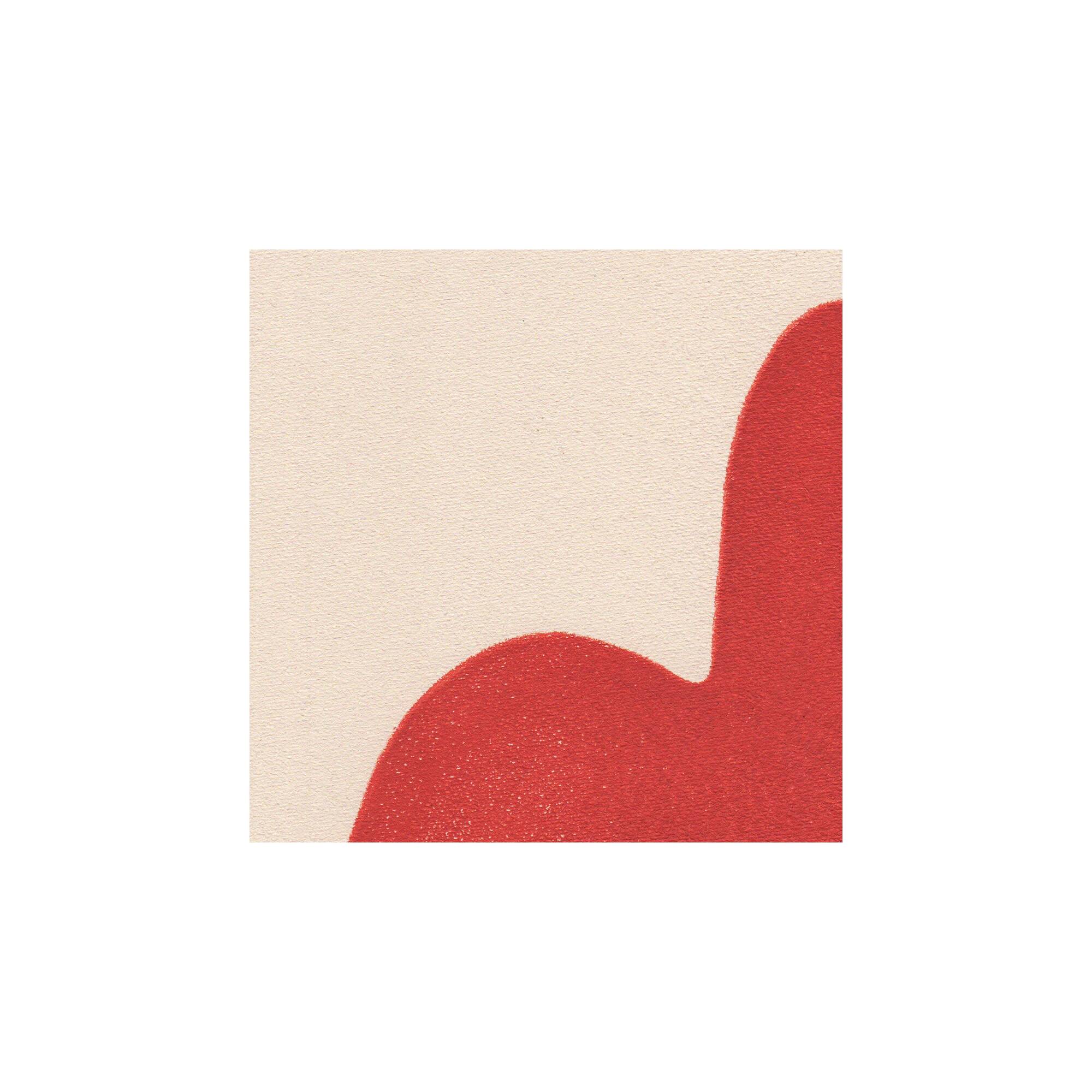 Birds painting 30x40cm red illustration signed Eawy