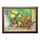 Impressionist oil painting of a garden, Alexander Michael 1996