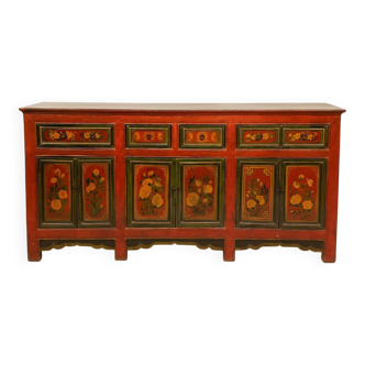 Asia 19th century: Very large lacquered wooden enfilade.