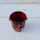 Pot ceramic enamelled spotted drips