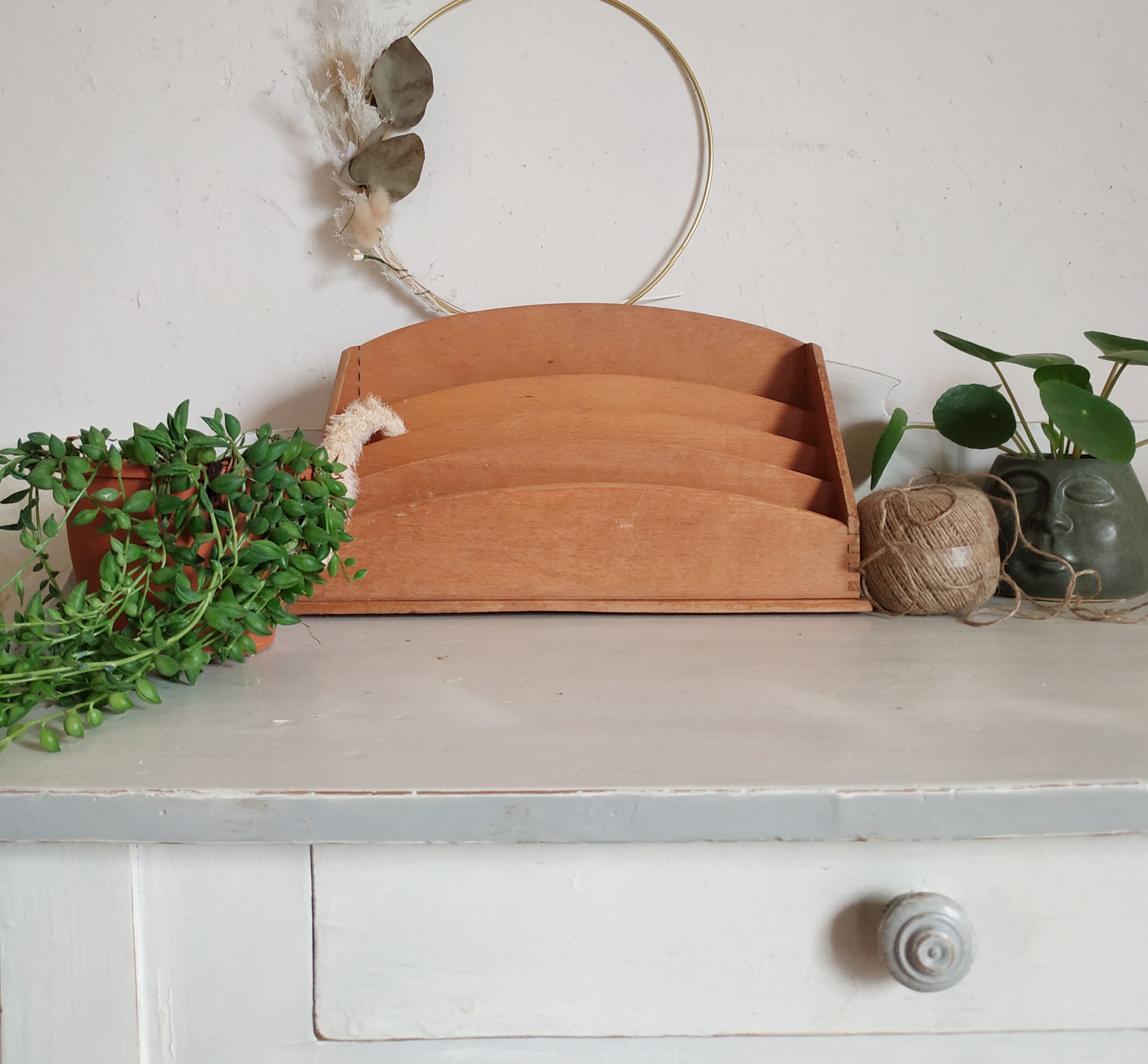 Old wooden letter carrier sorter