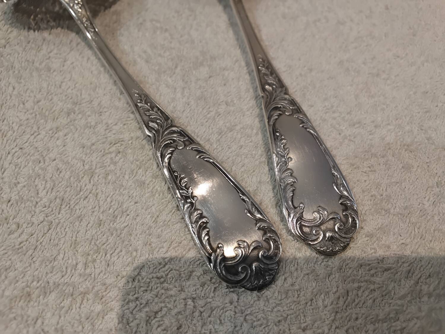 Strawberry set, 2 pieces, 950 silver, Minerva style, Rococo silversmith SAM