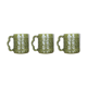 Set de 3 mugs en céramique verte