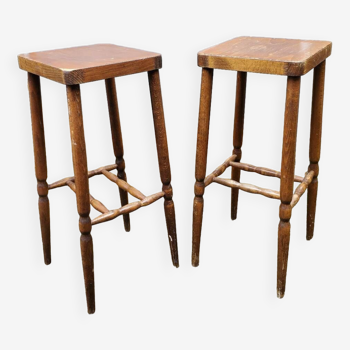 Pair of vintage 80s Baumann bar stools