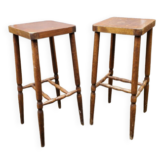 Pair of vintage 80s Baumann bar stools