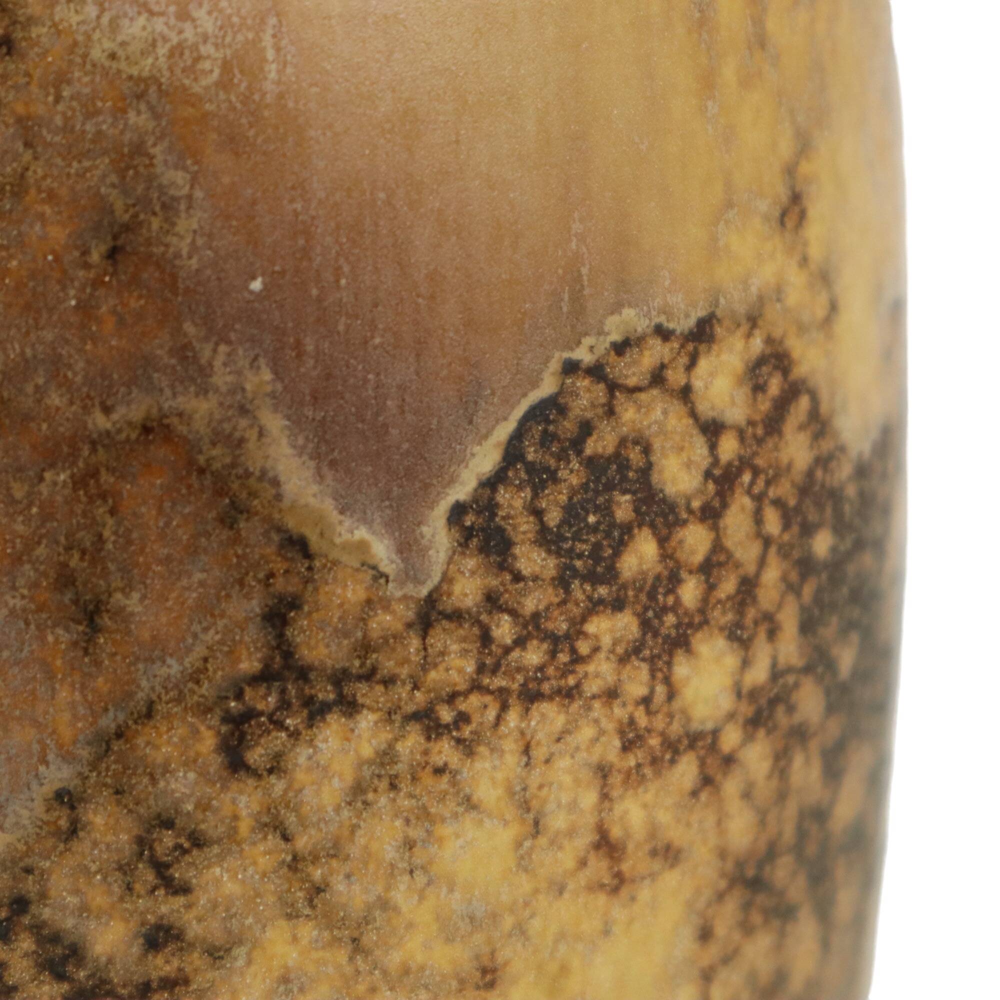 Vintage West Germany Vase Brown Beige Marble Effect Earthenware 484-26