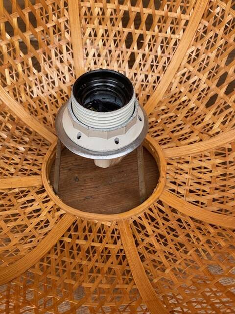 Vintage rattan pendant light