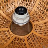 Suspension en rotin vintage