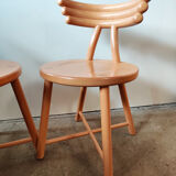 Vintage organic wooden chairs