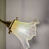 Vintage tulip wall light in iridescent glass