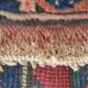 Carpet point knotted velvet wool blue red white 124 cm x 202 cm vintage