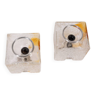 Pair of vintage 70s wall lamps design toni zuccheri for veart