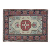 1970s Vintage Turkish Handmade Wool & Cotton Pink Area Rug 175x265