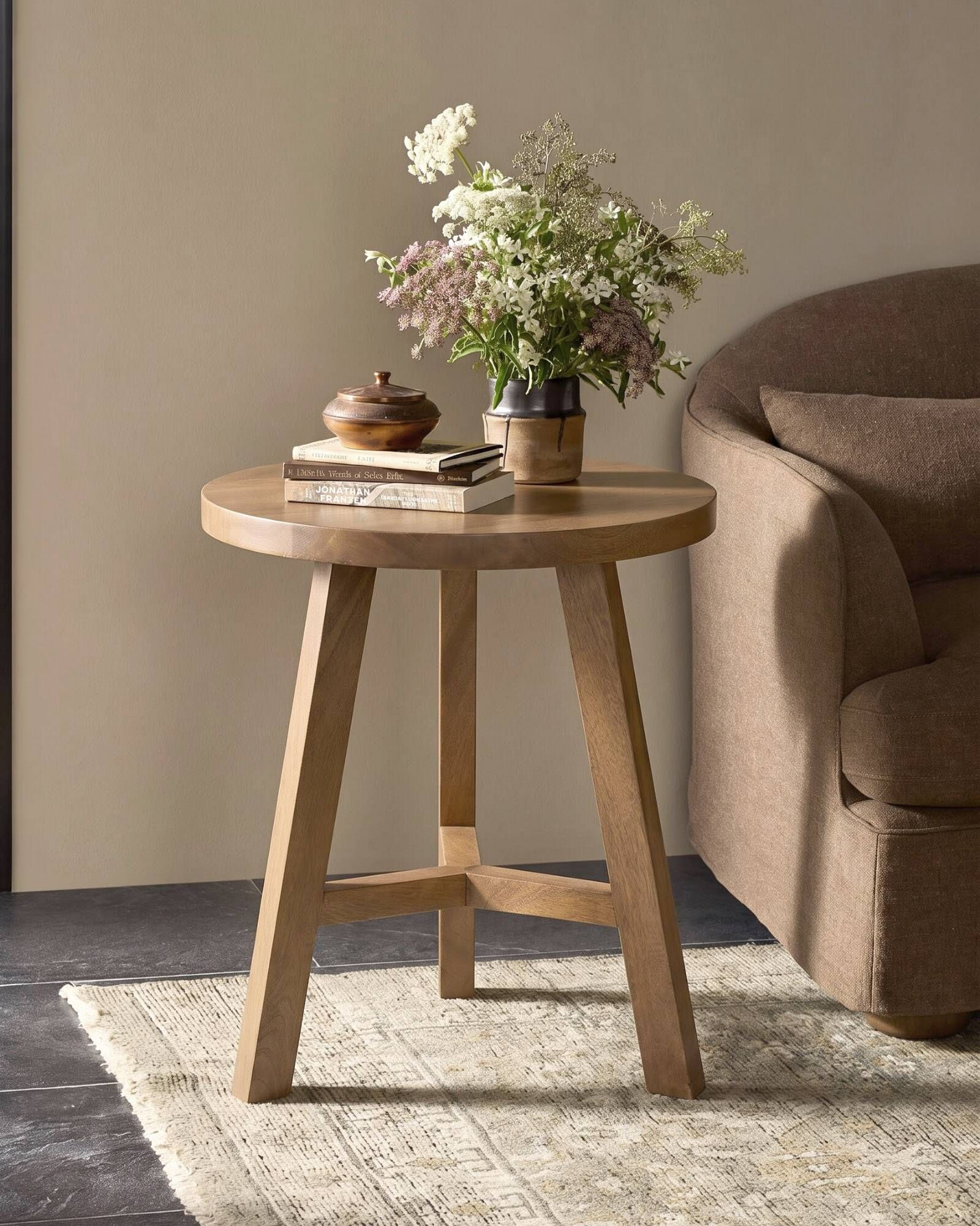 Table d'appoint en bois de manguier massif