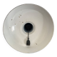 Vintage 1940s marine enamelled bowl pendant lamp - 47 x 40 cm