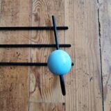 Vintage coat hook with multicolored balls