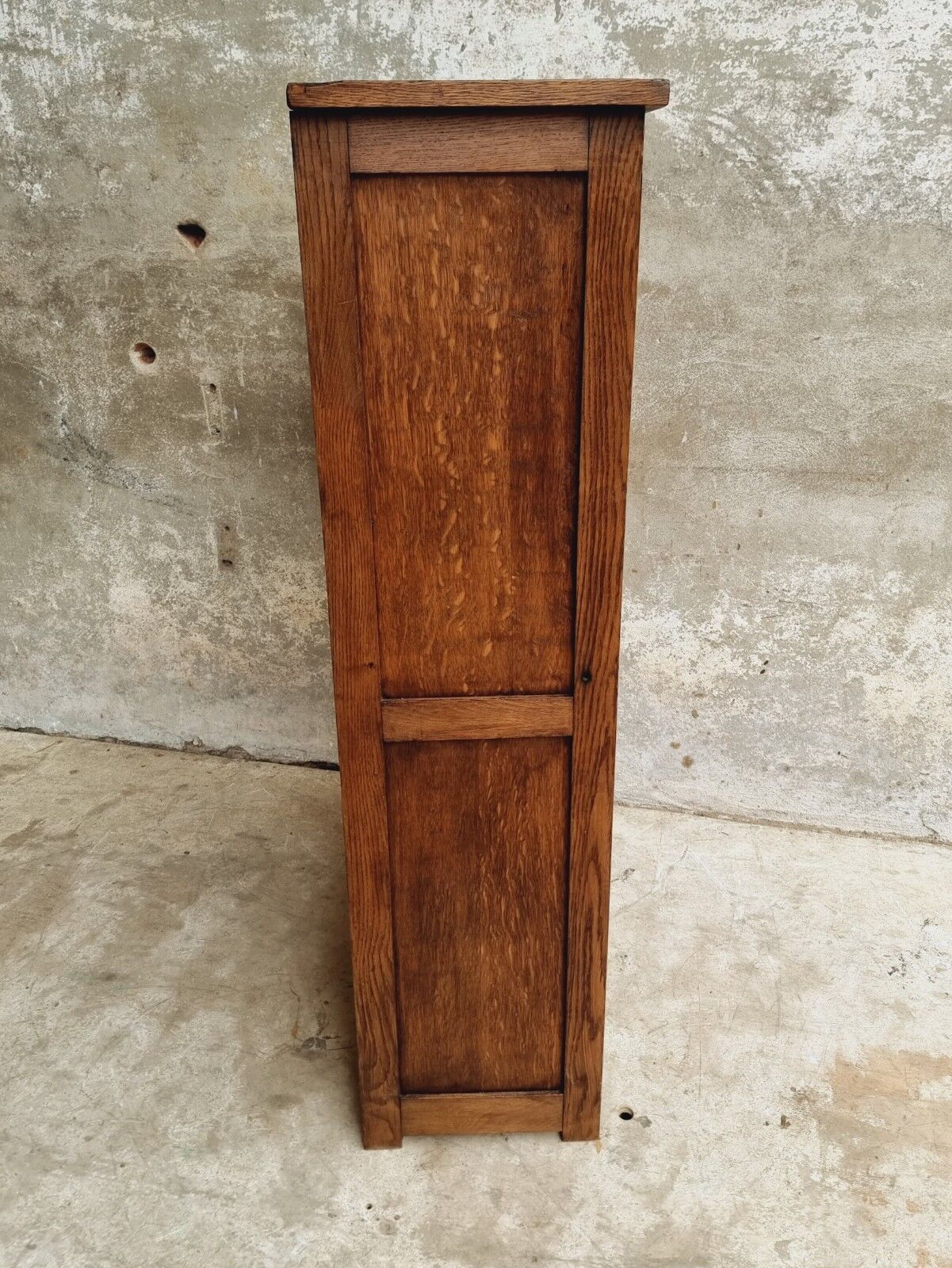 Antique roller shutter cabinet Paris oak wall cupboard