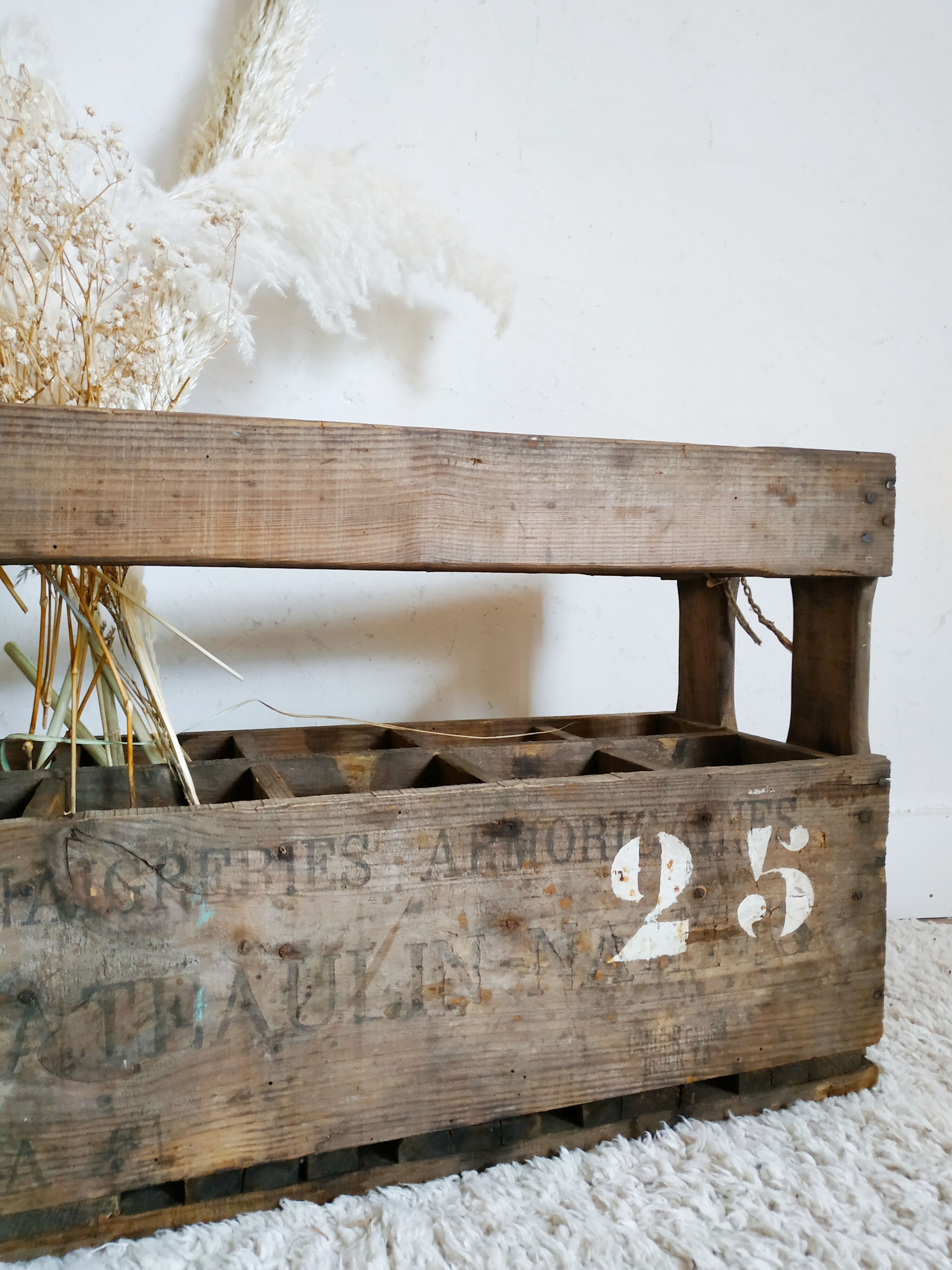 Old wooden bin or bottle holder
