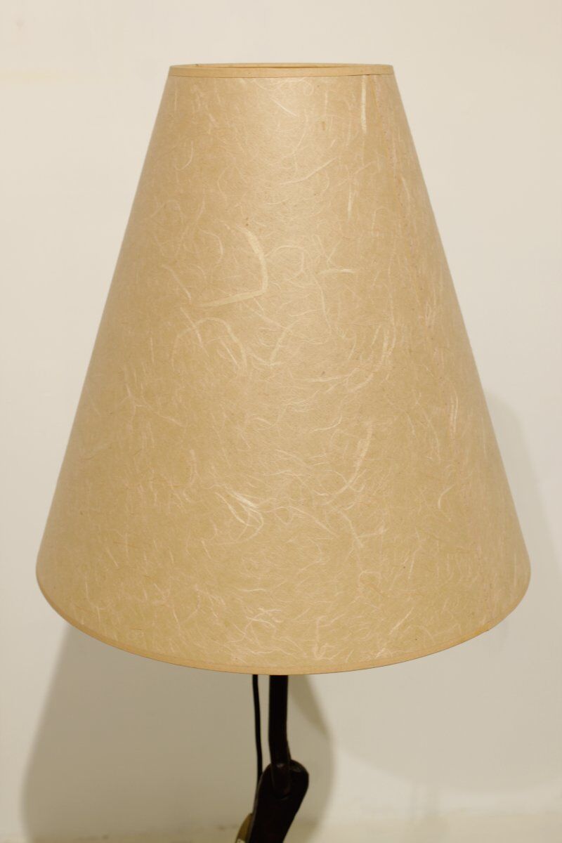 Wrought iron floor lamp attributed to Léopold Gest.