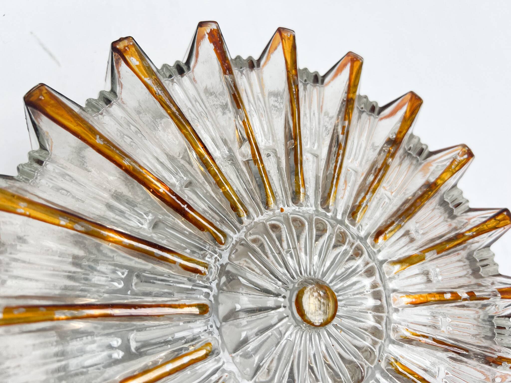Herda glass wall lamp or ceiling lamp, 1970s