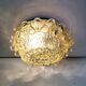 Vintage baguette in ceiling glaze lamp, bubble relief space age, 1970s