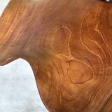 Medium pendant light in corrugated teak leaf (Medium D:50 H:20)
