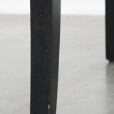 Luxury set of 4 comfortable dining chairs made of sheepskin leather