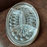 Plat  metal à compartiments  cristal