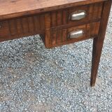 Solid oak desk from the 1930s with spindle legs