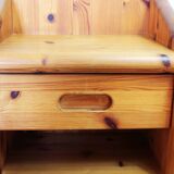 Pair of solid pine bedside tables 1970