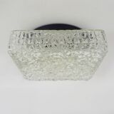 Wall lamp or ceiling light in glass and metal from the 50s and 60s.