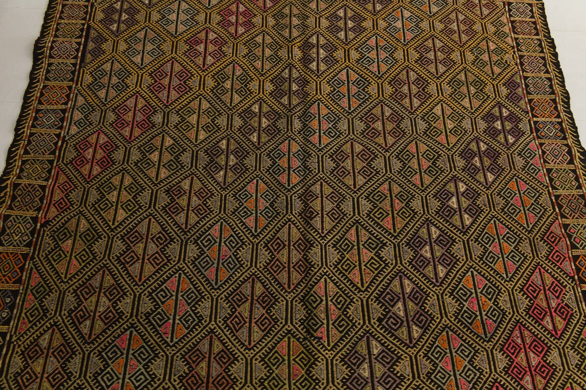 6x7 Turkish Kilim Rug, 180x207Cm