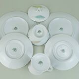8-piece MOCHA SET rosenthal form 2000 raymond loewy decor falling leaves