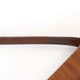 Two coat hangers, wood, leather and black leather, 70s