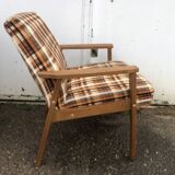 Vintage 60s Scandinavian style teak armchairs