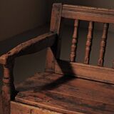 Alpine armchair in larch, 18th century