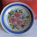 Large old ceramic and rose dish
