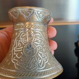 Bougeoir ottoman ciselé et fil d'argent