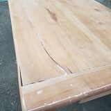 Table de ferme patine ancienne pieds tournés