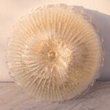 Italian Transparent Murano Glass Ceiling with Flower