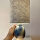 Small wireless West German pottery vase lamp with Japanese shade.