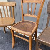 Lot of 4 mismatched bistro chairs