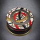 Round Roller Coaster Box in Longwy Enamel by Catherine Lhoir