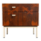 Small vintage rosewood piece of furniture – 60s/70s – metal base.