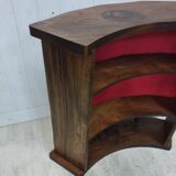 Brutalistic bar counter in solid elm