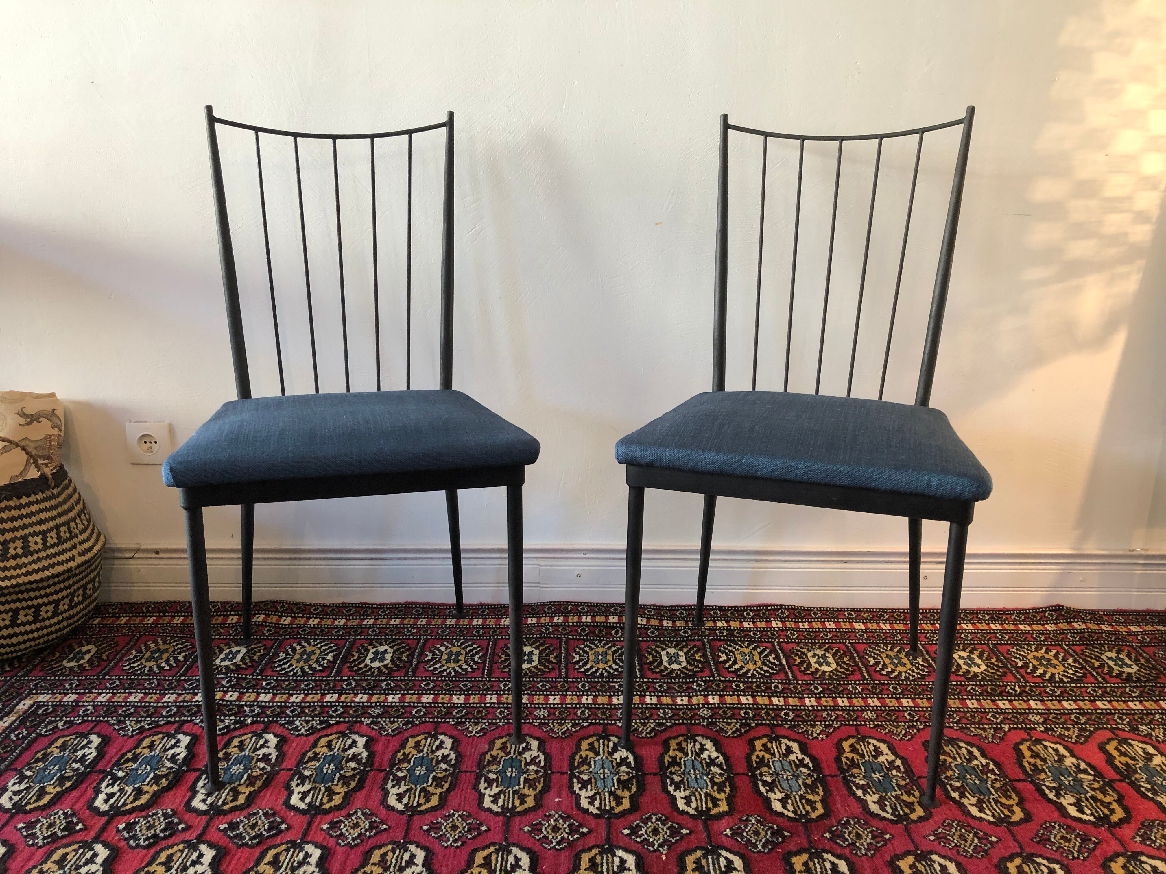 Duo of chairs Colette Gueden 50s