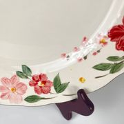 Set of 8 large porcelain plates Cameo Florals Malaysia 1970–90