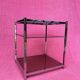 VINTAGE 1970 RECTANGULAR COFFEE TABLE WITH SQUARE CHROME TUBES AND 3 SHELVES