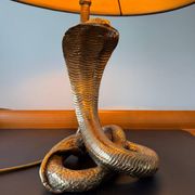 Cobra sculptural lamp in brass – Vintage French work, circa 19