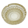 Art Deco yellow glass ashtray from the 1940s, yellow glass trinket dish